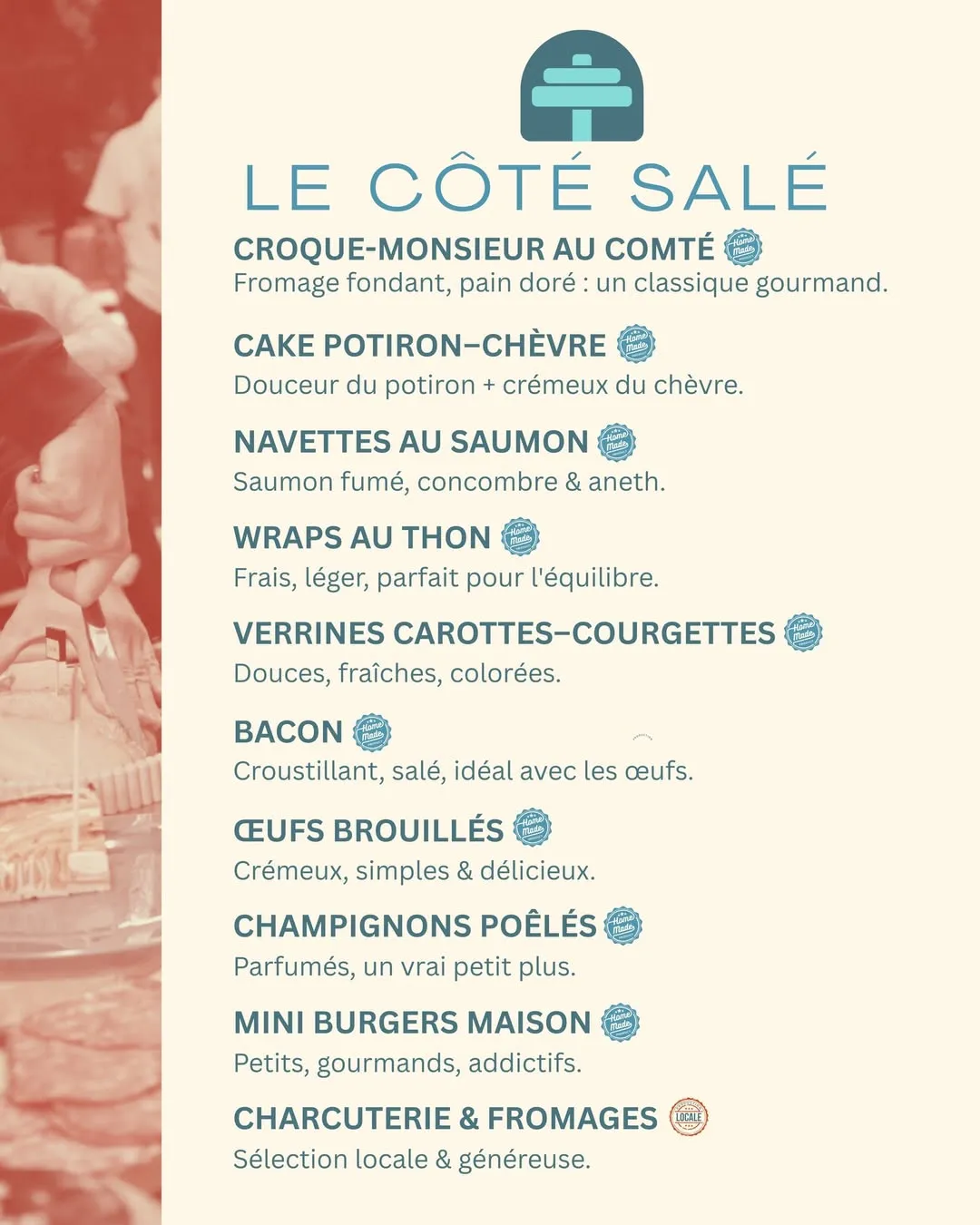 Menu salé du Brunch Factory Mazamet