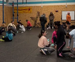 Parents et enfants lors d'un WOD team spécial